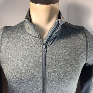 90 Degrees By Reflex Gray Zip-Up Athletic Jacket Women's M Medium Half Zip